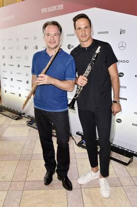 Emmanuel Pahud and Andreas Ottensamer at the press conference to announce the winners of Opus Klassik 2019 at the Konzerthaus Berlin Berlin, 02 09 2019 Foto:xT.xBieberx xFuturexImage