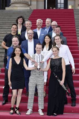 Emmanuel Pahud, Midori Seiler, Andreas Ottensamer, Konstantin Reinfeld, Benedikt Kristjansson, Friederike Roth, Kerstin Schüssler Bach, Michael Becker, Clemens Trautmann, Guido Evers, Till Janczukowicz, Tobias Feilen and Burkhard Glashoff at the press conference to announce the winners of Opus Klassik 2019 at the Konzerthaus Berlin Berlin, 02 09 2019 Foto:xT.xBieberx xFuturexImage