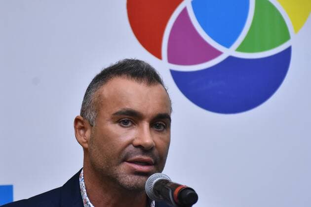 Bien Fest 2019 press conference MEXICO CITY, MEXICO - SEPTEMBER 3: Diego DiMarco speaks during a press conference to promote Bien Fest 2019 It is a festival to raise awareness among citizens to be in good health at Casa Zertu on September 3, 2019 in Mexico City, Mexico  Copyright: xCarlosxTischlerx EYE_7969