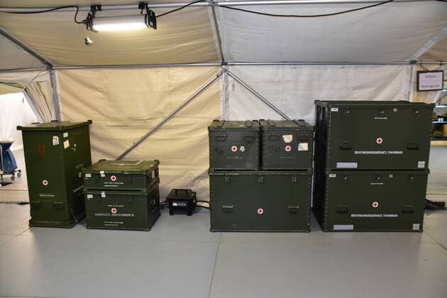 Insights into a mobile rescue centre of the German Armed Forces during the Open Day of the Medical Regiment 2 in Rennerod in the Westerwald Rennerod Rhineland Palatinate Germany