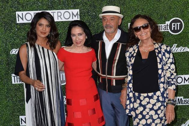 September 4, 2019, New York, NY, USA September 4, 2019 New York City Priyanka Chopra, Diane von Fürstenberg and Christian Louboutin arriving to the FIT Couture Council Award luncheon during New York Fashion Week on September 4, 2019 in New York City New York USA  - ZUMAny1_ 20190904_zaf_ny1_013 Copyright: xKristinxCallahanx