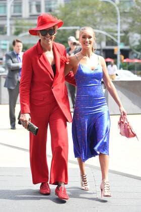 September 4, 2019, New York, NY, USA September 4, 2019 New York City Derek Warburton and Mia Mithoff arriving to the FIT Couture Council Award luncheon during New York Fashion Week on September 4, 2019 in New York City New York USA  - ZUMAny1_ 20190904_zaf_ny1_021 Copyright: xKristinxCallahanx
