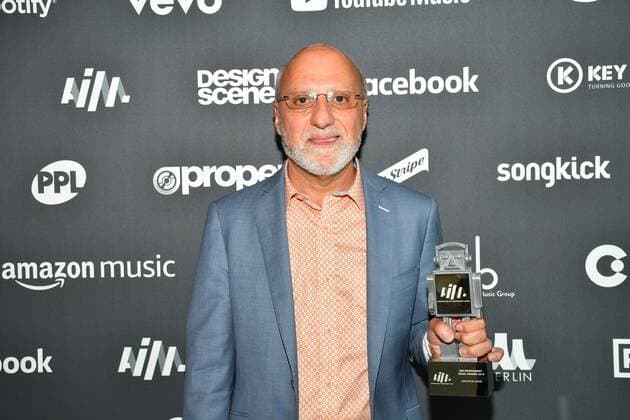 Allen Kovac at AIM Independent Music Awards at the Roundhouse, Camden Town, London, UK. SEPTEMBER 3rd 2019  SLIx193209
