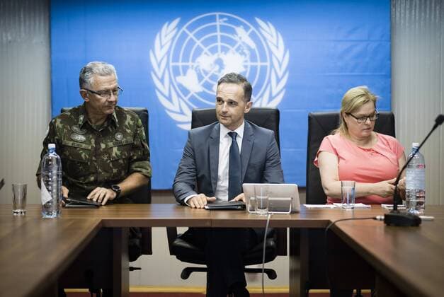 Bilder des Jahres 2019, News 09 September News Themen der Woche KW 36 News Bilder des Tages Bundesaussenminister Heiko Maas (SPD) besucht den Sitz von MONUSCO (Mission de löÄÃ Organisation des Nations Unies en ReoApublique DeoAmocratique du Congo). Goma, 05.09.2019. Goma Congo *** Federal Foreign Minister Heiko Maas SPD visits the headquarters of MONUSCO Mission de löÄÃ Organisation des Nations Unies en ReoApublique DeoAmocratique du Congo Goma, 05 09 2019 Goma Congo Copyright: xXanderxHeinl photothek.netx