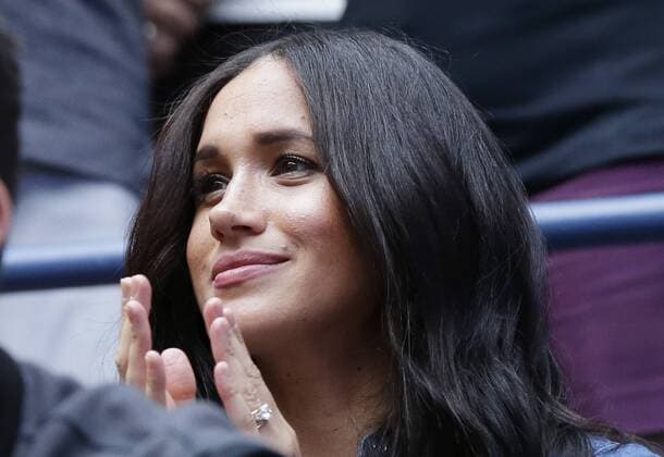 Meghan, Duchess of Sussex claps her hands before Bianca Andreescu of Canada plays Serena Williams in the Women s Final in Arthur Ashe Stadium at the 2019 US Open Tennis Championships at the USTA Billie Jean King National Tennis Center on Saturday, September 7, 2019 in New York City.  NYP20190907103 JOHNxANGELILLO