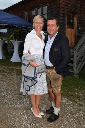 Falk Raudies with wife Andrea 25 Tabaluga Golf Cup Charity Golf Evening Gala Stable Greinwaldhof Tutzing 07 September 2019