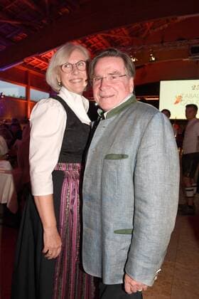 Elmar Wepper with spouse Anita 25 Tabaluga Golf Cup Charity Golf Evening Gala Stable Greinwaldhof Tutzing 07 September 2019