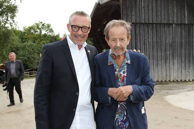 Michael Roll with father Gernot Roll, Tabaluga Golf Cup 2019 Gala evening at the riding stable in Tutzing on 07 09 2019