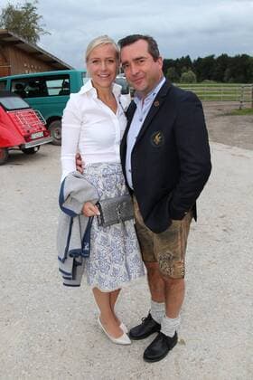 Falk Raudies with his wife Andrea, Tabaluga Golf Cup 2019 Gala evening at the riding stable in Tutzing on 07 09 2019