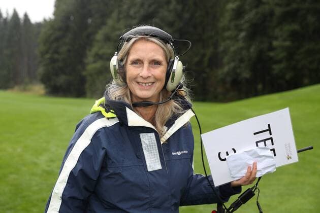 25 Tabaluga Golf Tournament in favor of the Mcihael Roll Tabaluga Foundation Claudia Roll organizes the helicopter flights, Tutzing Germany Golfclub Tutzing