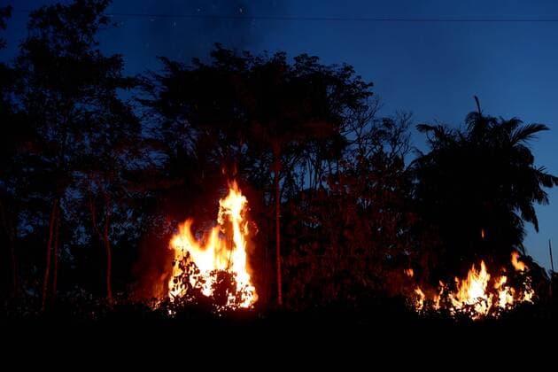 View of a fire in the city of Humaita, located in the southern state of Amazonas, Brazil, 08 September 2019. Fire in the Amazon !ACHTUNG: NUR REDAKTIONELLE NUTZUNG!  Copyright: xFernandoxBizerraxJr.x AME5163 20190909-637036061880261699