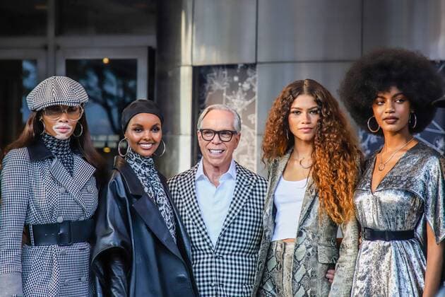 September 8, 2019, New York, New York, United States of America: Model Winnie Harlow, Halima Aden, Designer Tommy Hilfiger and Actress Zendaya during New York Fashion Week fashion show at Apollo Theater in New York City this Sunday, September 09 New York United States of America - ZUMAc233 42169196st Copyright: xVanessaxCarvalhox