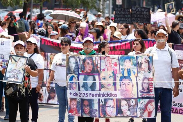 September 8, 2019 EUM20190908NAC09 JPG MEXICO CITY Protest Protest Feminicide September 8, 2019 Women participate in the March of Silence to demand justice for femicides occurred in different entities of the country Photo Agency EL UNIVERSALBerenice FregosoEELG  - ZUMAu78_ 20190908_zaf_u78_030 Copyright: xElxUniversalx