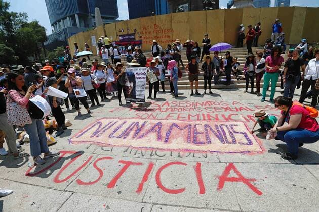 September 8, 2019 EUM20190908NAC12 JPG MEXICO CITY Protest Protest Feminicide September 8, 2019 Women participate in the March of Silence to demand justice for femicides occurred in different entities of the country Photo Agency EL UNIVERSALBerenice FregosoEELG  - ZUMAu78_ 20190908_zaf_u78_033 Copyright: xElxUniversalx