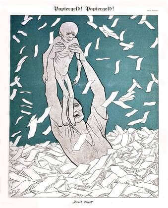 Caricature by Karl Arnold, about the monetary crisis (1923) Caricature by Karl Arnold about the monetary crisis 1923 Germany Copyright: xPhoto12 ArchivesxSnarkx DFS09A02380