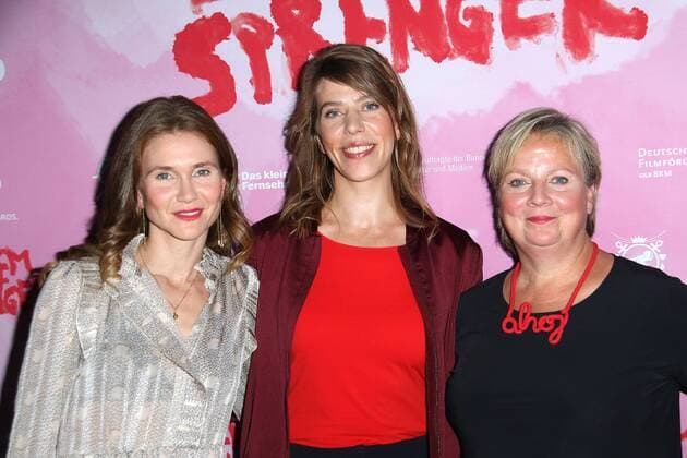 Lisa Hagmeister, Director Nora Fingscheidt and Gabriela Maria Schmeide at the Systemsprenger Film Premiere on 9 09 2019 in Hamburg Systemsprenger Film Premiere in Hamburg