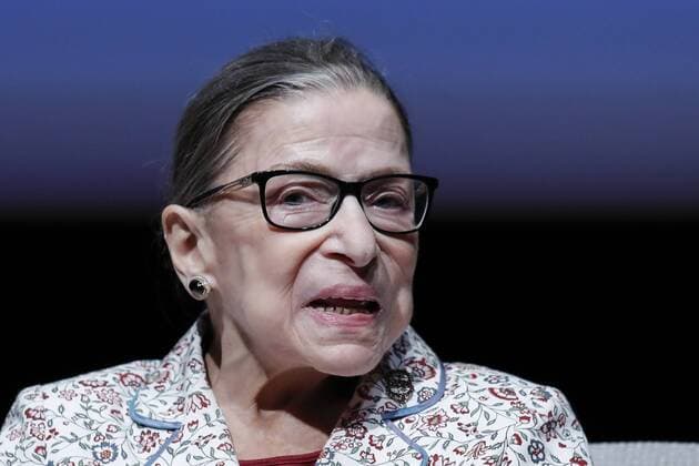IMAGO ICONS: Ruth Bader Ginsburg Berühmte Feministinnen, Ruth Bader Ginsburg U.S. Supreme Court Justice Ruth Bader Ginsburg speaks at the University of Chicago in Chicago on Monday, September 9, 2019.  CHI2019090916 KAMILxKRZACZYNSKI