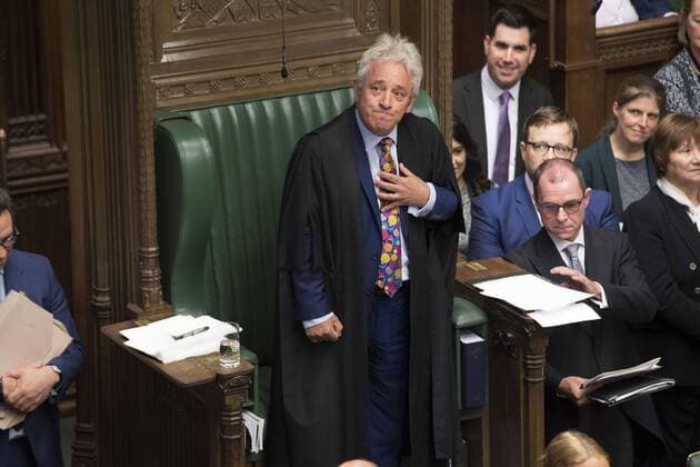Bilder des Jahres 2019, News 09 September News Themen der Woche KW37 News Bilder des Tages (190910) -- LONDON, Sept. 10, 2019 (Xinhua) -- John Bercow, speaker of the House of Commons, announces his intention to step down in London, Britain, on Sept. 9, 2019. British lawmakers on Monday night voted to reject Prime Minister Boris Johnson s second bid for a snap general election, dealing another heavy blow to his Brexit strategy. (Jessica Taylor UK Parliament Handout via Xinhua) HOC MANDATORY CREDIT: UK Parliament Jessica Taylor BRITAIN-LONDON-BREXIT-PARLIAMENT 