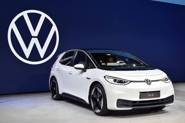 Volkswagen unveils new electric car Volkswagen AG s new electric car ID. 3 is unveiled to the media in Frankfurt on Sept. 9, 2019. 