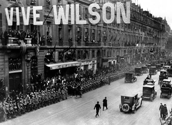 President Wilson s visit in France for a meeting of the League of Nations, 1919 President Wilson s visit in France for a meeting of the League of Nations Here in Paris, rue Royale 1919 France National archives, Washington Copyright: xPhoto12 ArchivesxSnarkx DFS09A09_057