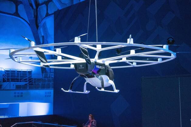 Model of the Volocopter Flugtaxi Volocity Germany, Frankfurt, 10 09 2019, IAA 2019 Impressions, Trade Fair