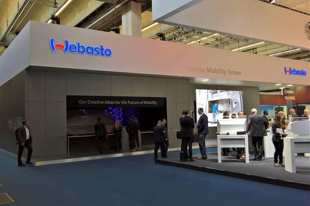 IAA, International Automobile Exhibition 2019 in Frankfurt am Main, organized by the German Association of the Automotive Industry VDA Photo Webasto exhibition stand