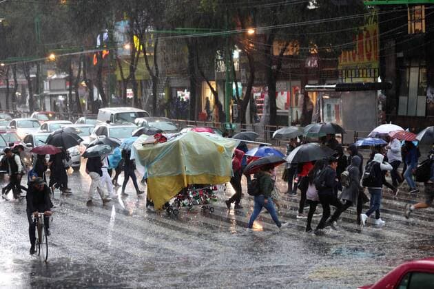 September 10, 2019 EUM20190910ACT06 JPG MEXICO CITY Rain Rain CMDX This Tuesday night, September 10, 2019 moderate to heavy rains were recorded in different parts of Mexico City In the picture, the area of the Historic Center capital Photo Agency THE UNIVERSAL EVZ  - ZUMAu78_ 20190910_zaf_u78_057 Copyright: xValentexRosasx