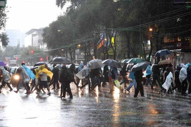 September 10, 2019 EUM20190910ACT09 JPG MEXICO CITY Rain Rain CMDX This Tuesday night, September 10, 2019 moderate to heavy rains were recorded in different parts of Mexico City In the image, the area of the Historic Center of the capital Photo Agency THE UNIVERSAL EVZ  - ZUMAu78_ 20190910_zaf_u78_059 Copyright: xValentexRosasx
