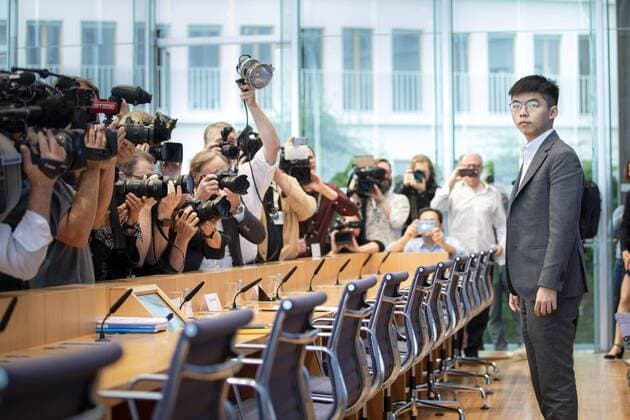Bilder des Jahres 2019, News 09 September News Themen der Woche KW37 News Bilder des Tages Joshua Wong, Generalsekretaer von Demosisto, aufgenommen waehrend einer Pressekonferenz zur Lage in Hongkong. Berlin, 11.09.2019. Berlin Deutschland *** Joshua Wong, General Secretary of Demosisto, recorded during a press conference on the situation in Hong Kong Berlin, 11 09 2019 Berlin Germany Copyright: xJaninexSchmitz photothek.netx