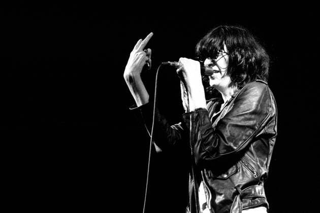 The Ramones on stage, 1978 Members of the American rock band Les Ramones during the German television show Musikladen. Singing: Joey Ramone. Bremen, 10 September 1978 Copyright: xIlsexRuppert Photo12x RPP19A00_111