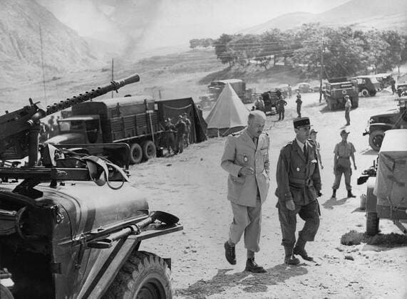 French officers during the War in Algeria (1956) Algerian War of Independence French officers during the Algerian War of Independence (1956) Copyright: xPhoto12 Photosvintagesx WTZ04197_012