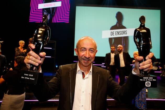director Stijn Coninx pictured during the award ceremony of the Ensors Flemish film prizes on the closing day of the 13th edition of the Oostende Film festival, Saturday 14 September 2019.  NICOLASxMAETERLINCK 05661792