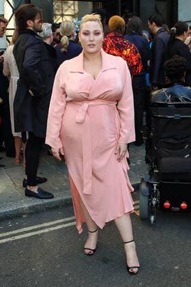 Hayley Hasselhoff arriving at the opening of LFW London Fashion Week on 13 09 2019 in London Celebrities on their way to LFW London Fashion Week