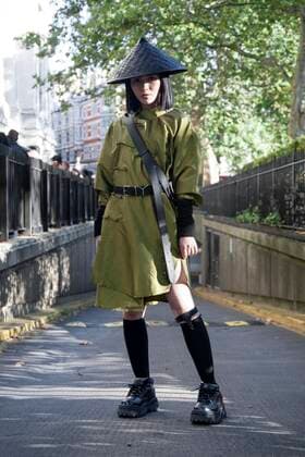 Street Style on day two of London Fashion Week SS 2020 on Friday September 13th 2019, showcasing stylish individuals London is internationally known for. Image shows stylish Chinese fashion fan Freya SinyuSiu  (112044975)
