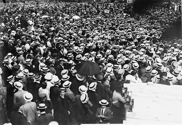 Socialist Anti-War Rally against World War I, Union Square, New York City, New York, USA, Bain News Service, 1914  Copyright: CircaxImages ghi-circa00531