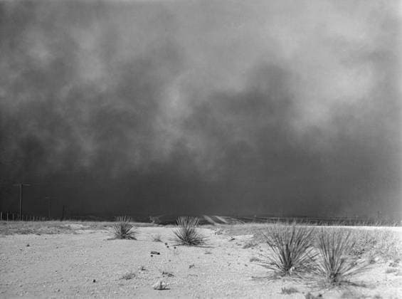 Heavy Black Clouds of Dust Rising over Texas Panhandle, Texas, USA, Arthur Rothstein for Farm Security Administration, March, 1936  Copyright: CircaxImages ghi-circa01625