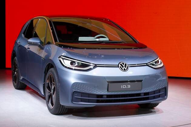 Der ID.3 vohn Volkswagen, Elektroauto, Eroeffnung Internationale Automobil- Aussstellung IAA 2019 in Frankfurt, am 12.09.2019. *** The ID 3 vohn Volkswagen, Electric Car, Opening International Motor Show IAA 2019 in Frankfurt, on 12 09 2019