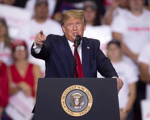 Sept.16, 2019 - Rio Rancho, New Mexico, U.S. - President DONALD TRUMP conducts a Keep America Great Rally at the Santa Ana Star Center. Rio Rancho U.S. - ZUMAce6_ 20190916_zaf_ce6_029 Copyright: xBrianxCahnx