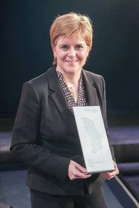 Nicola Sturgeon, First Minister of Scotland at the M100 Media Award From Pipedream to Reality Ð Democracy and the European Public SphereÓ at the Orangerieschloss in Potsdam on 21 02 2019 Nicola Sturgeon receives M100 Media Award in Potsdam