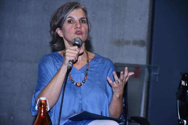 Reconstruccions platform by Ambulante press conference MEXICO CITY , MEXICO - SEPTEMBER 17: Documentary maker and researcher Christiane Burkhard speaks during a press conference to announce that Ambulante presents the platform Reconstructions on the occasion of the second anniversary of the earthquakes of September 17, 19 and 23 of 2017, preserves the reconstruction with the project Let s raise Mexico in communities affected by the Earthquakes an initiative that managed to raise 1,672,440.82 Dollars for the benefit of the most affected communities at Centro Cultural de Espana en Mexico on September 17, 2019 in Mexico City, Mexico  Copyright: xCarlosxTischlerx EYE_9437