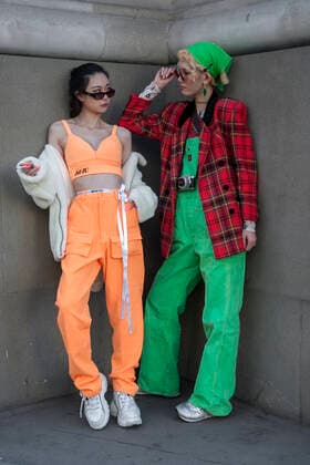 Street Style on the sixth and final day of London Fashion Week SS 2020, on Tuesday September 17th 2019, showcasing stylish individuals London is internationally known for. Image shows model Mia Yang from China.  (112412155)