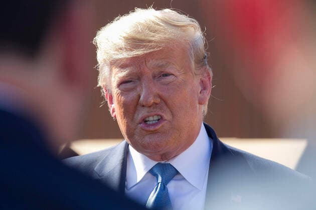 September 18, 2019, San Diego, CA, USA: President Donald Trump visits the U.S.-Mexico border, east of the Otay Mesa Port of Entry in San Diego on Wednesday, Sept. 18, 2019. San Diego USA - ZUMAm67_ 20190918_zaf_m67_034 Copyright: xJohnxGibbinsx
