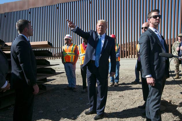 September 18, 2019, San Diego, CA, USA: President Donald Trump visits the U.S.-Mexico border, east of the Otay Mesa Port of Entry in San Diego on Wednesday, Sept. 18, 2019. San Diego USA - ZUMAm67_ 20190918_zaf_m67_032 Copyright: xJohnxGibbinsx