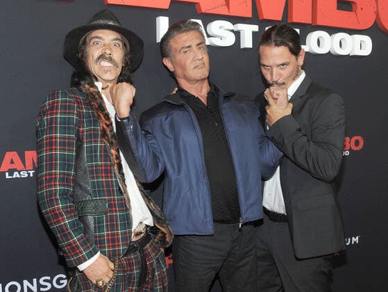 Bilder des Jahres 2019, Entertainment 09 September Entertainment Themen der Woche KW38 Entertainment Bilder des Tages NEW YORK, NY - September 18:Oscar Jaenada, Sylvester Stallone and Sergio Peris-Mencheta attends the New York screening of Rambo: Last Blood at AMC Lincoln Square on September 18, 2019 in New York City. Copyright: xJohnxPalmerx