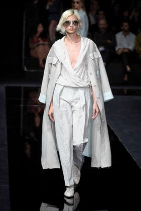 Milan Fashion Week, Women Spring Summer 2020. Milan, Women s Fashion, Spring Summer 2020. Emporio Armani catwalk. Pictured: model  Copyright: xSimonaxChiocciax xIPAx xFotosickix