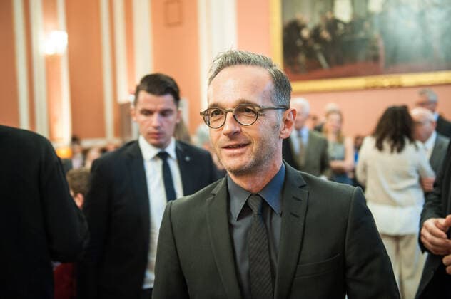 Shimon Peres Prize 2019 Heiko Maas Federal Foreign Minister Heiko Maas, on the occasion of the presentation of the Shimon Peres Prize 2019, in the ballroom of the Red City Hall in Berlin Shimon Peres Prize 2019 Peres Prize Shimon Peres Prize Heiko Maas Federal Foreign Minister Heiko Maas Federal Foreign Minister Berlin Berlin Deu
