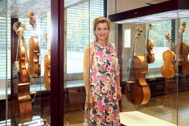 Berlin, Preisverleihung Praemium Imperiale. Preisträgerin Anne-Sophie Mutter im Musikinstrumentenmuseum. *** Berlin, award ceremony Praemium Imperiale prizewinner Anne Sophie Mutter in the Musical Instrument Museum
