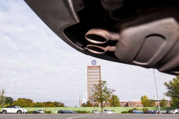 20 09 2019, xkvx, Economy, Volkswagen Plant Wolfsburg Headquarters, Hochaus Group Headquarters, Exhaust, Exhaust, Diesel, Gasoline, Exhaust Scandal, Diesel Scandal, Scandal Wolfsburg