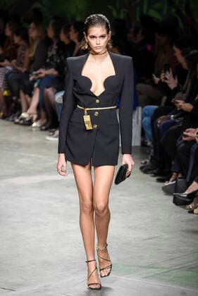Milan Fashion Week, Women Spring Summer 2020. Milan, Women s Fashion, Spring Summer 2020.Versace catwalk Pictured: Kaia Gerber  Copyright: xSimonaxChiocciax xIPAx xFotosickix