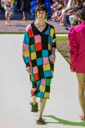 Milan Fashion Week, Women Spring Summer 2020. Milan, Women s Fashion, Spring Summer 2020. MSGM catwalk Pictured: Model  Copyright: xSimonaxChiocciax xIPAx xFotosickix